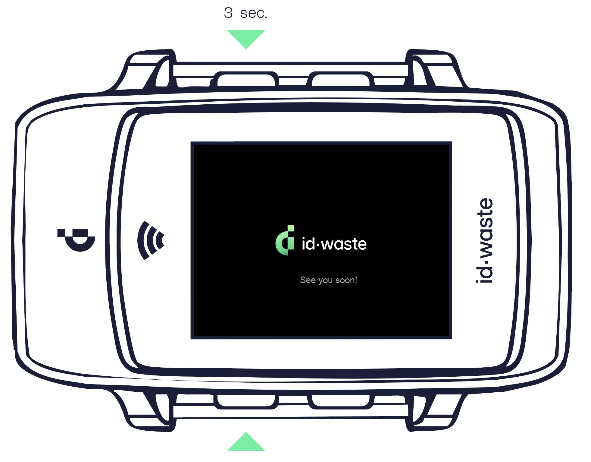 Switching the device on and off – ID·WEAR device