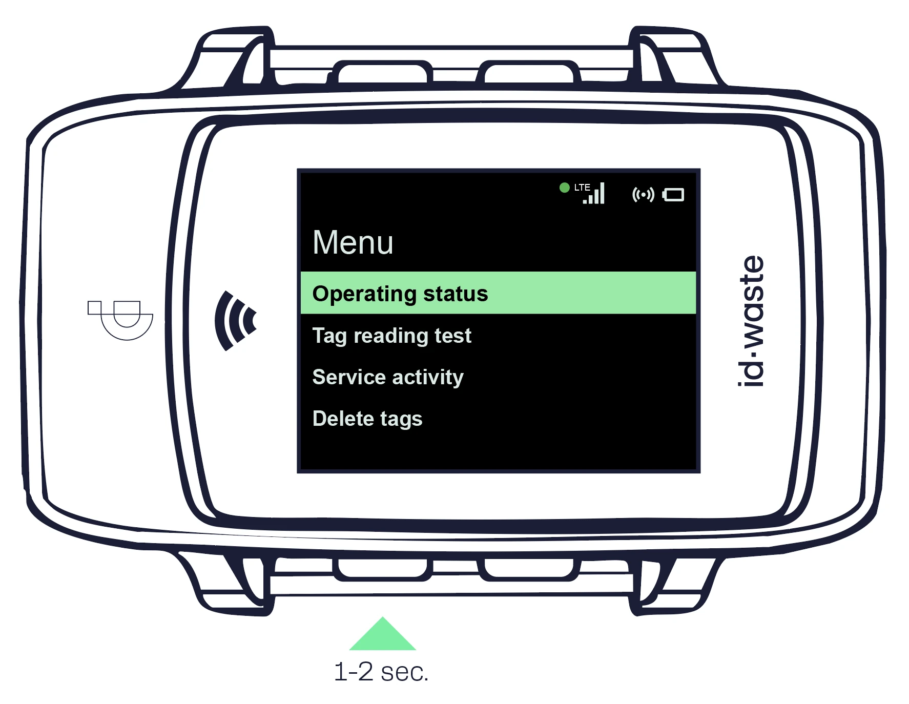 Menu screen – ID·WEAR device